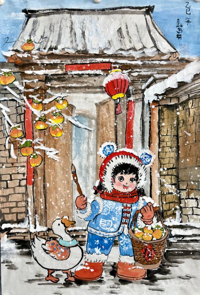 雪院童欢迎新春